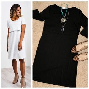 Latched Mama | Lift Up Nursing Maternity Dress